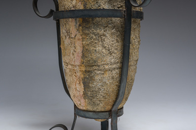 A rare and large Roman terracotta amphora, 1st-3rd C.