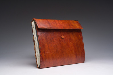 Alm&eacute;ry Lobel-Riche (1877-1950): A varied collection of 30 etchings with nudes and ballet scenes in an agate-inlaid leather folder