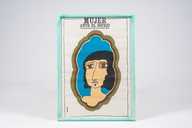 Eduardo Mu&ntilde;oz Bachs (1937-2001): Colour poster for the movie Mujer Ante el Espejo, dated (19)83