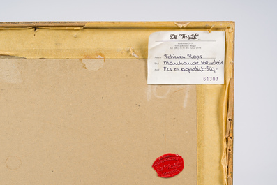 F&eacute;licien Rops (1833-1898): 'La marchande de krekels', heliography