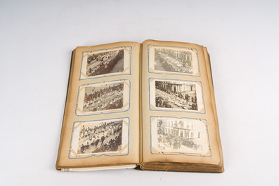 Three albums with postcards mainly depicting views of Belgian villages and towns, a.o. Dalschaert-Praet, Gilleman, Nels, 19th/20th C.