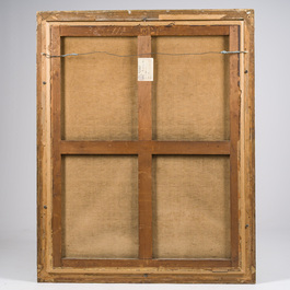 Paul Lauters (1806-1875): Two animated landscapes, mixed media on paper marouflated on board