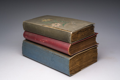 Three albums with postcards mainly depicting views of Belgian villages and towns, a.o. Dalschaert-Praet, Gilleman, Nels, 19th/20th C.