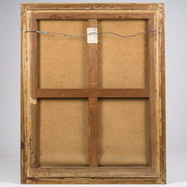 Paul Lauters (1806-1875): Two animated landscapes, mixed media on paper marouflated on board