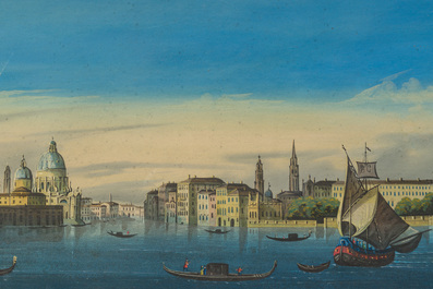 Italian school: 'Venezia', gouache on paper, ca. 1900