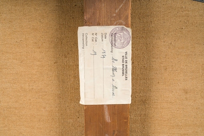 Paul Lauters (1806-1875): Two animated landscapes, mixed media on paper marouflated on board