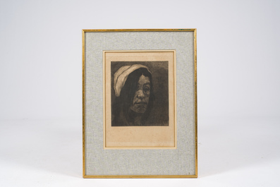 F&eacute;licien Rops (1833-1898): 'La marchande de krekels', heliography