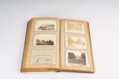 Three albums with postcards mainly depicting views of Belgian villages and towns, a.o. Dalschaert-Praet, Gilleman, Nels, 19th/20th C.