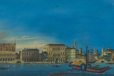 Italian school: 'Venezia', gouache on paper, ca. 1900