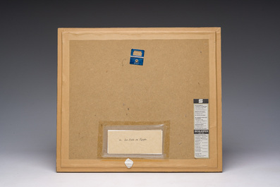 James Ensor (1860-1949) and Frans Masereel (1889-1972): 'Flight into Egypt', colour lithograph from 1921 and two woodcuts published in 'L'id&eacute;e'