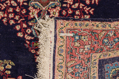 Three oriental carpets, a.o. Kashmir and Sarouk, wool, cotton and silk, 20th C.