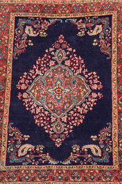 Three oriental carpets, a.o. Kashmir and Sarouk, wool, cotton and silk, 20th C.