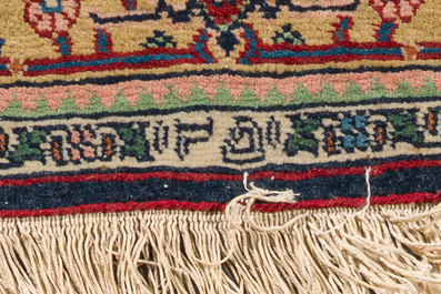 Four oriental rugs (Sarouk, Hamadan and an Afghan carpet), wool on cotton, 20th C.