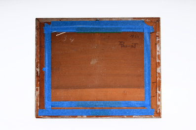 Alfons Proost (1880-1957): Circus, oil on panel, dated 1950