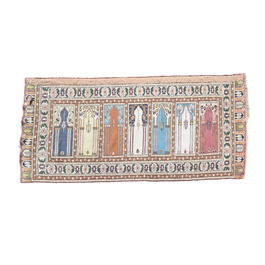 A Turkish silk Kayseri rug with the interior of a mosque, 20th C.