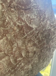 An Indian yellow-speckled red sandstone relief of a devata, probably Mathura school, Kushan period 2nd C. b.C./2nd C.