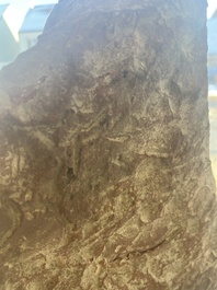 An Indian yellow-speckled red sandstone relief of a devata, probably Mathura school, Kushan period 2nd C. b.C./2nd C.