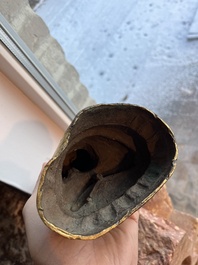 Een Chinese verguld bronzen figuur van Boeddha, 19de eeuw