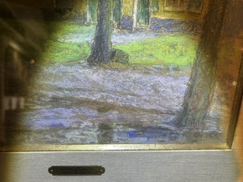 Emile Claus (1849-1924): 'Le vieux cimeti&egrave;re de St Donat' (Veurne), pastel on paper, dated 23 August 1916