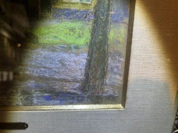 Emile Claus (1849-1924): 'Le vieux cimeti&egrave;re de St Donat' (Veurne), pastel on paper, dated 23 August 1916