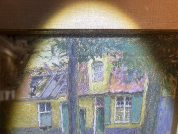 Emile Claus (1849-1924): 'Le vieux cimeti&egrave;re de St Donat' (Veurne), pastel on paper, dated 23 August 1916