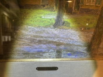 Emile Claus (1849-1924): 'Le vieux cimeti&egrave;re de St Donat' (Veurne), pastel on paper, dated 23 August 1916