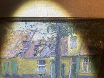 Emile Claus (1849-1924): 'Le vieux cimeti&egrave;re de St Donat' (Veurne), pastel on paper, dated 23 August 1916