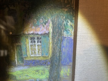 Emile Claus (1849-1924): 'Le vieux cimeti&egrave;re de St Donat' (Veurne), pastel on paper, dated 23 August 1916