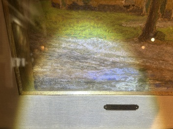 Emile Claus (1849-1924): 'Le vieux cimeti&egrave;re de St Donat' (Veurne), pastel on paper, dated 23 August 1916