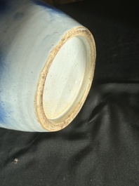 A Chinese blue and white 'dragons' vase, 19th C.