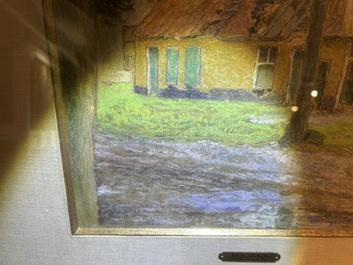 Emile Claus (1849-1924): 'Le vieux cimeti&egrave;re de St Donat' (Veurne), pastel on paper, dated 23 August 1916