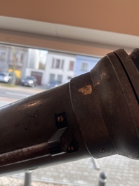 Een 6 inch refractor telescoop op houten driepikkel, Maurice Manent &amp; Secretan, Parijs, begin 20ste eeuw