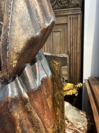 A polychromed wooden Saint Anne Trinity group, probably Flanders or Northern France, 15th C.