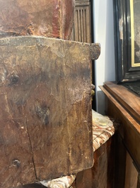 A polychromed wooden Saint Anne Trinity group, probably Flanders or Northern France, 15th C.