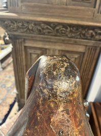 A polychromed wooden Saint Anne Trinity group, probably Flanders or Northern France, 15th C.