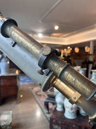 Een 6 inch refractor telescoop op houten driepikkel, Maurice Manent &amp; Secretan, Parijs, begin 20ste eeuw