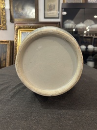 Three Chinese famille rose and qianjiang cai vases, 19th/20th C.