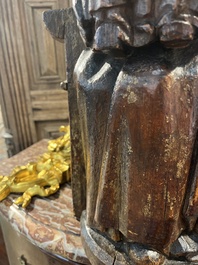 A polychromed wooden Saint Anne Trinity group, probably Flanders or Northern France, 15th C.