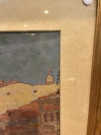 Nicolae Tonitzae (1886-1940): City view of presumably Mangalia, oil on board