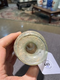 Drie Romeinse glazen flesjes, 1ste/4de eeuw