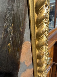 Illegibly signed, possibly School of Lille: Portrait of a nobleman with pocket watch, oil on canvas, 17th C.