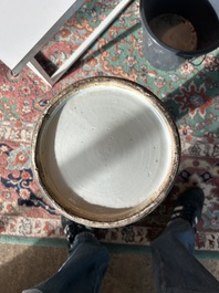 A Chinese famille rose vase with phoenixes and pheasants among blossoming branches, 19th C.