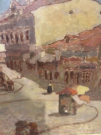 Nicolae Tonitzae (1886-1940): City view of presumably Mangalia, oil on board