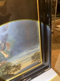 Franse school, navolger van Rafa&euml;l (1483-1520): De transfiguratie van Jezus, olie op doek, 17de eeuw