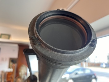 Een 6 inch refractor telescoop op houten driepikkel, Maurice Manent &amp; Secretan, Parijs, begin 20ste eeuw