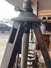 Een 6 inch refractor telescoop op houten driepikkel, Maurice Manent &amp; Secretan, Parijs, begin 20ste eeuw