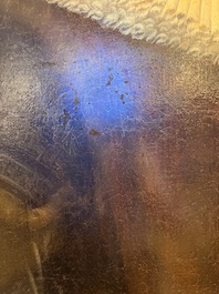 Illegibly signed, possibly School of Lille: Portrait of a nobleman with pocket watch, oil on canvas, 17th C.