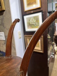 Jean-Joseph Chapuis (1765-1864): A brass inlaid wooden gueridon on four curved supports, first quarter 19th C.