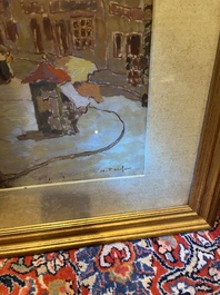 Nicolae Tonitzae (1886-1940): City view of presumably Mangalia, oil on board