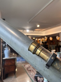 Een 6 inch refractor telescoop op houten driepikkel, Maurice Manent &amp; Secretan, Parijs, begin 20ste eeuw